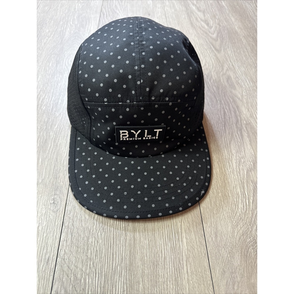 Bylt Athletic Hat Black Strapback Mesh Breathable Gym Travel Summer